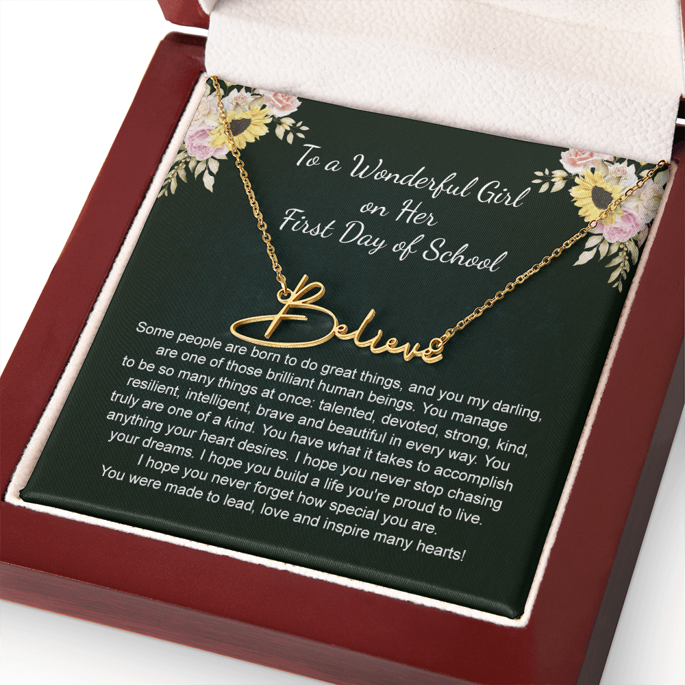 1st Day of School - Signature StyleName Necklace