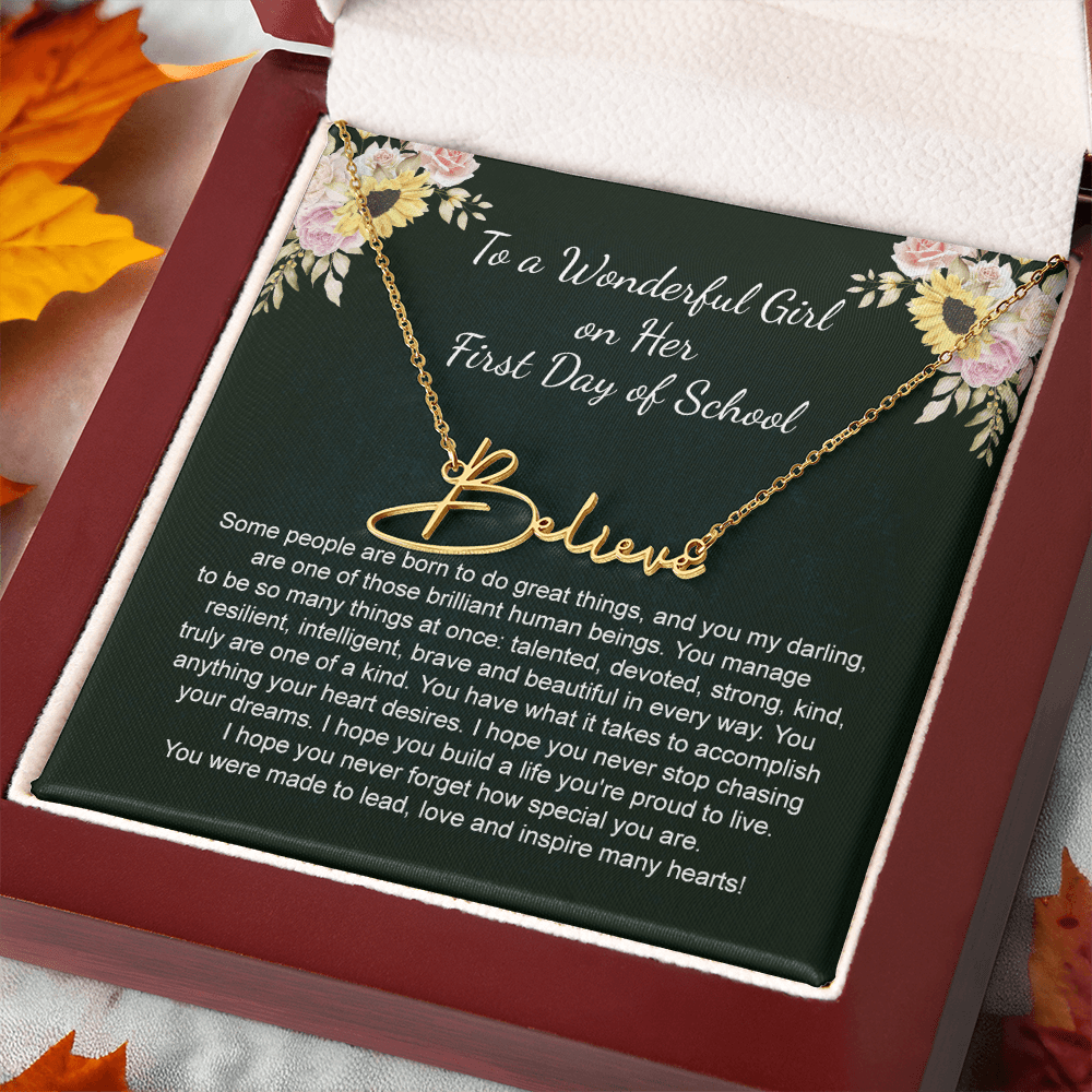 1st Day of School - Signature StyleName Necklace