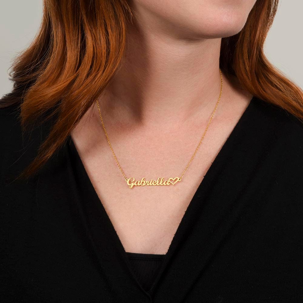 Personalized Apology Gift for Her -Customizable Heart Name Necklace - I am Truly Sorry