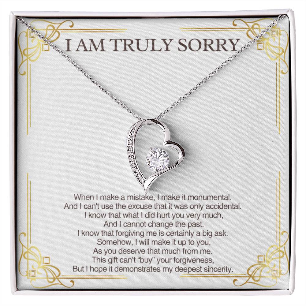 Perfect Apology Gift for Her - Forever Love Necklace - Heartfelt Gift to say I am Truly Sorry