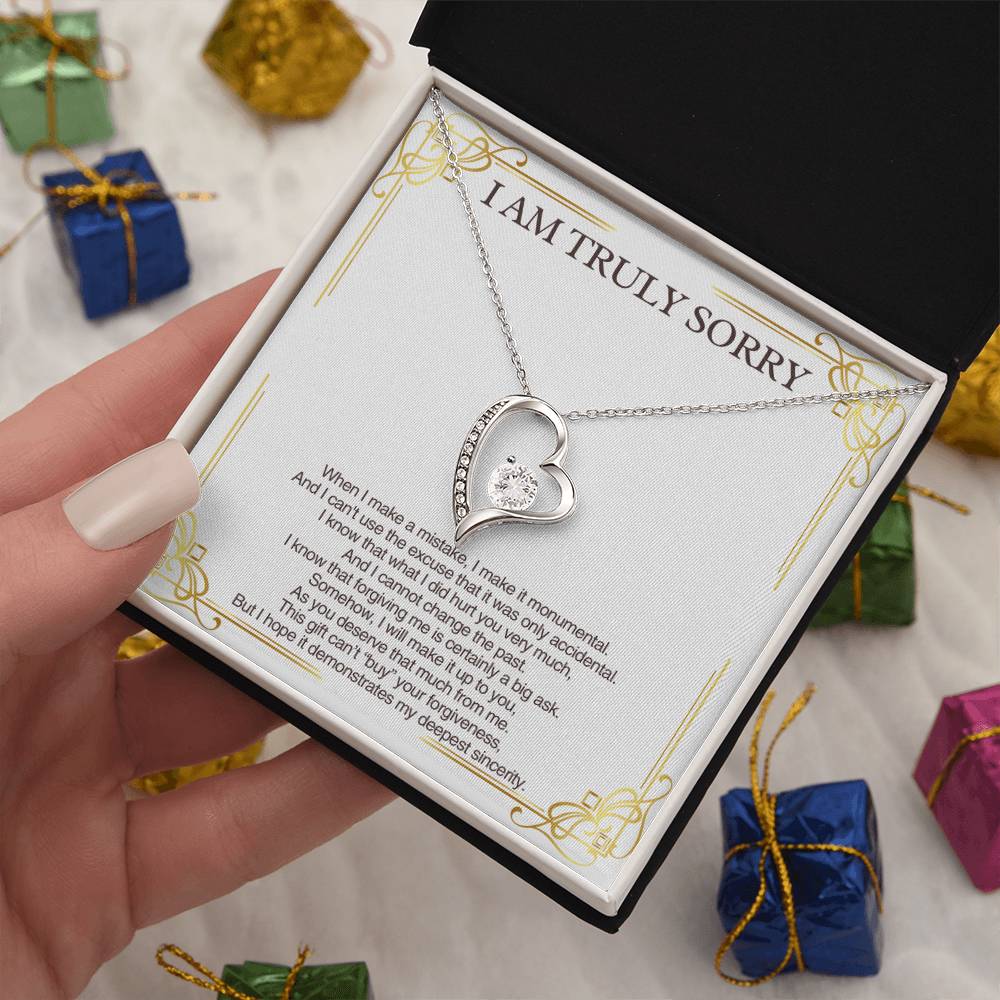 Perfect Apology Gift for Her - Forever Love Necklace - Heartfelt Gift to say I am Truly Sorry