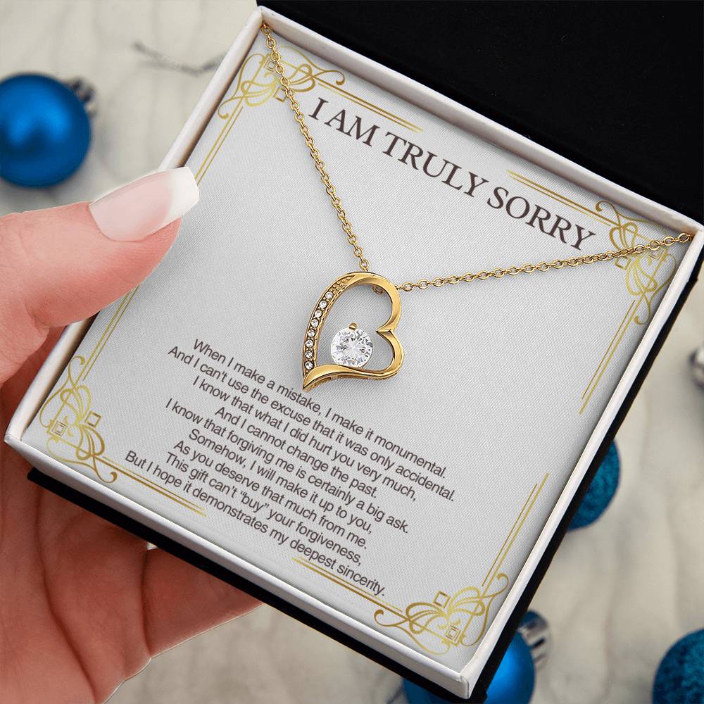 Perfect Apology Gift for Her - Forever Love Necklace - Heartfelt Gift to say I am Truly Sorry