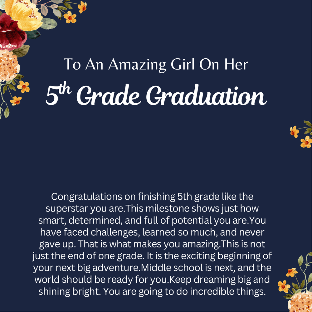 Personalized 5th Grade Graduation Gift - Custom Birthstone Name Necklace