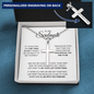 Personalized Cross Necklace for Soulmate, Military Style Ball Chain