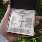 Engraved Cross Necklace for Stepson with Ball Chain