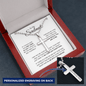 Personalized Cross Necklace for Soulmate, Military Style Ball Chain