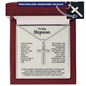 Engraved Cross Necklace for Stepson with Ball Chain