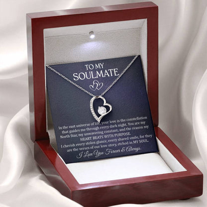 Gift for Soulmate - I cherish every stolen glance, every shared smile - Forever Love Necklace