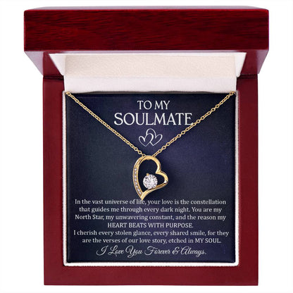 Gift for Soulmate - I cherish every stolen glance, every shared smile - Forever Love Necklace