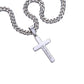Engraved Cuban Cross Chain Necklace, Famprecious Gifts Personalized Cuban Link Cross Chain