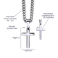 Engraved Cuban Cross Chain Necklace, Famprecious Gifts Personalized Cuban Link Cross Chain