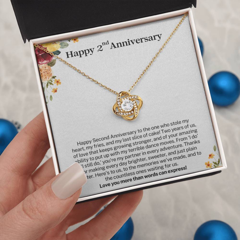Happy 2nd Anniversary Gift for Wife - Love you more than words can express!