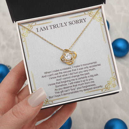 I Am Truly Sorry - Apology Necklace for Wife, I'm Sorry Gift for Girlfriend, Please Forgive Me Gift