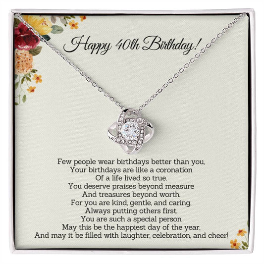 Happy 40th Birthday Gift for Her - May this day filled with laughter, celebration and cheer!