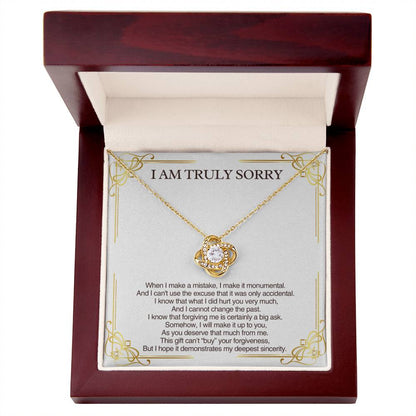 I Am Truly Sorry - Apology Necklace for Wife, I'm Sorry Gift for Girlfriend, Please Forgive Me Gift