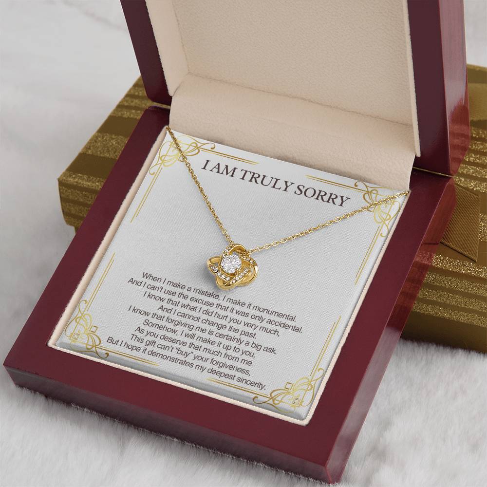 I Am Truly Sorry - Apology Necklace for Wife, I'm Sorry Gift for Girlfriend, Please Forgive Me Gift