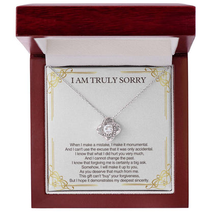 I Am Truly Sorry - Apology Necklace for Wife, I'm Sorry Gift for Girlfriend, Please Forgive Me Gift