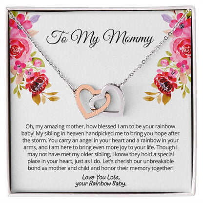 Gift from Rainbow Baby to Mom - You carry an angel in your heart - Love you lots, your rainbow baby