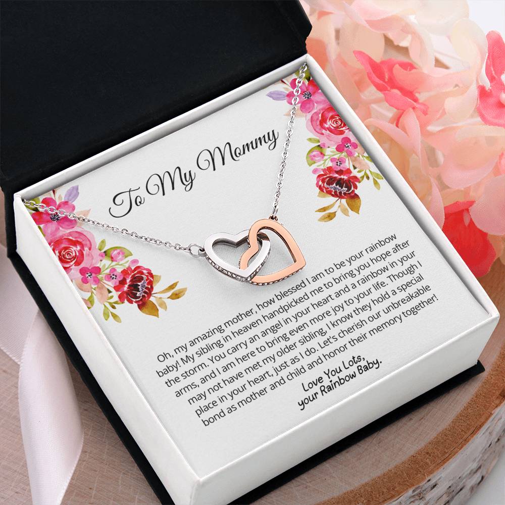 Gift from Rainbow Baby to Mom - You carry an angel in your heart - Love you lots, your rainbow baby