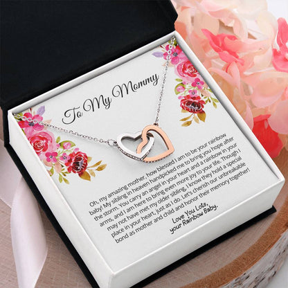 Gift from Rainbow Baby to Mom - You carry an angel in your heart - Love you lots, your rainbow baby