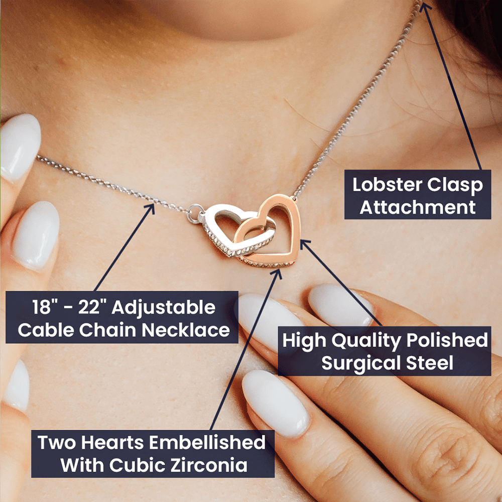 Perfect Apology Gift for Her - Interlocking Hearts Necklace - Heartfelt Gift to say "I am Truly Sorry"
