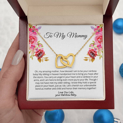 Gift from Rainbow Baby to Mom - You carry an angel in your heart - Love you lots, your rainbow baby
