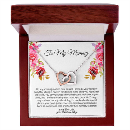 Gift from Rainbow Baby to Mom - You carry an angel in your heart - Love you lots, your rainbow baby
