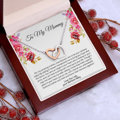 Gift from Rainbow Baby to Mom - You carry an angel in your heart - Love you lots, your rainbow baby