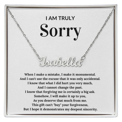 I'm sorry - Love Knot Necklace - When I make a mistake..-1 2023NOVEMBER20 CUSTOM Name necklcace