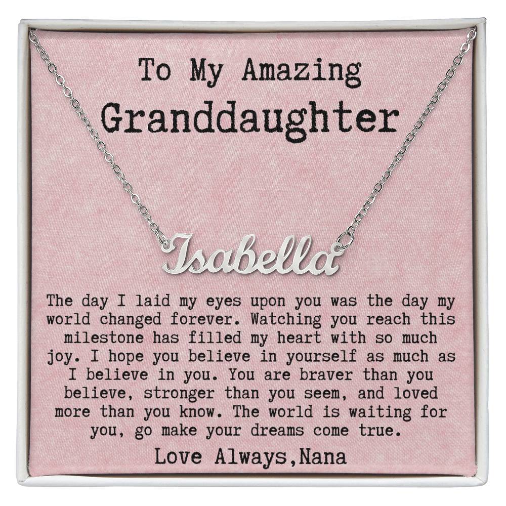 Personalized Graduation Gift from Nana to Granddaughter