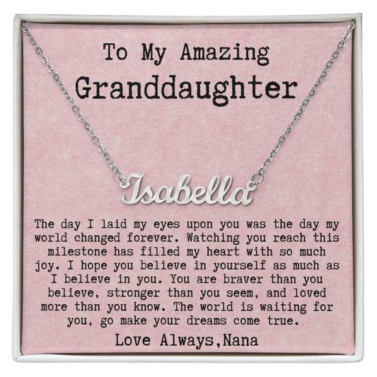 Personalized Graduation Gift from Nana to Granddaughter