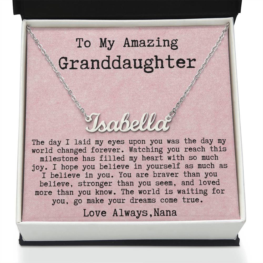 Personalized Graduation Gift from Nana to Granddaughter