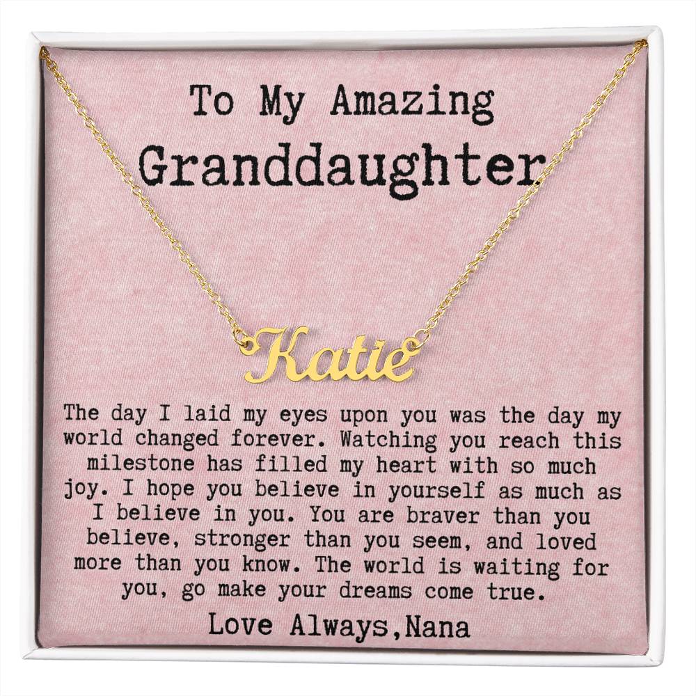 Personalized Graduation Gift from Nana to Granddaughter