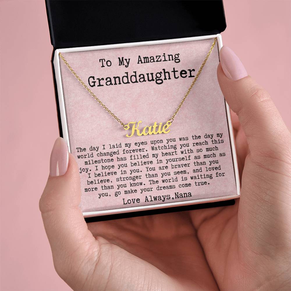 Personalized Graduation Gift from Nana to Granddaughter