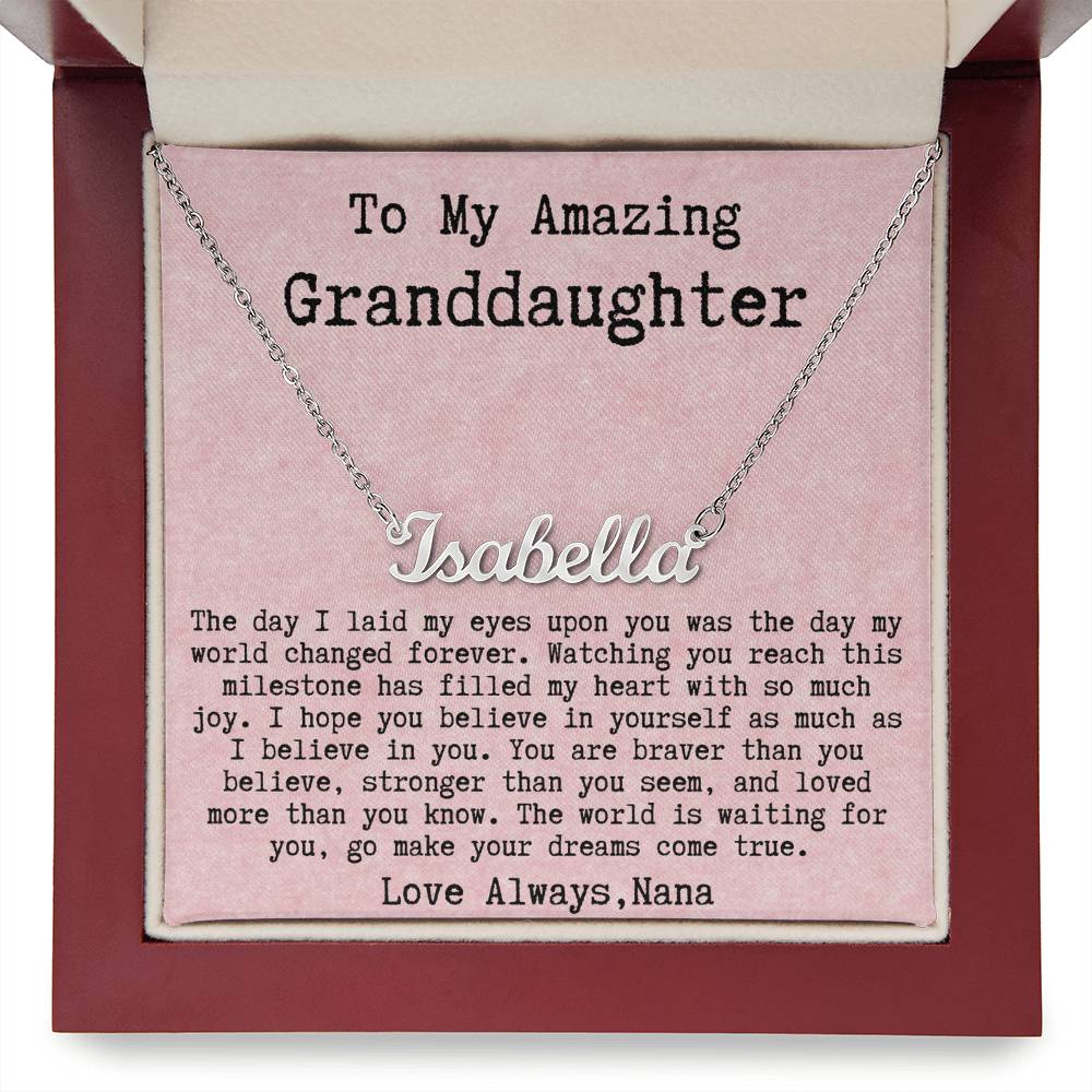 Personalized Graduation Gift from Nana to Granddaughter