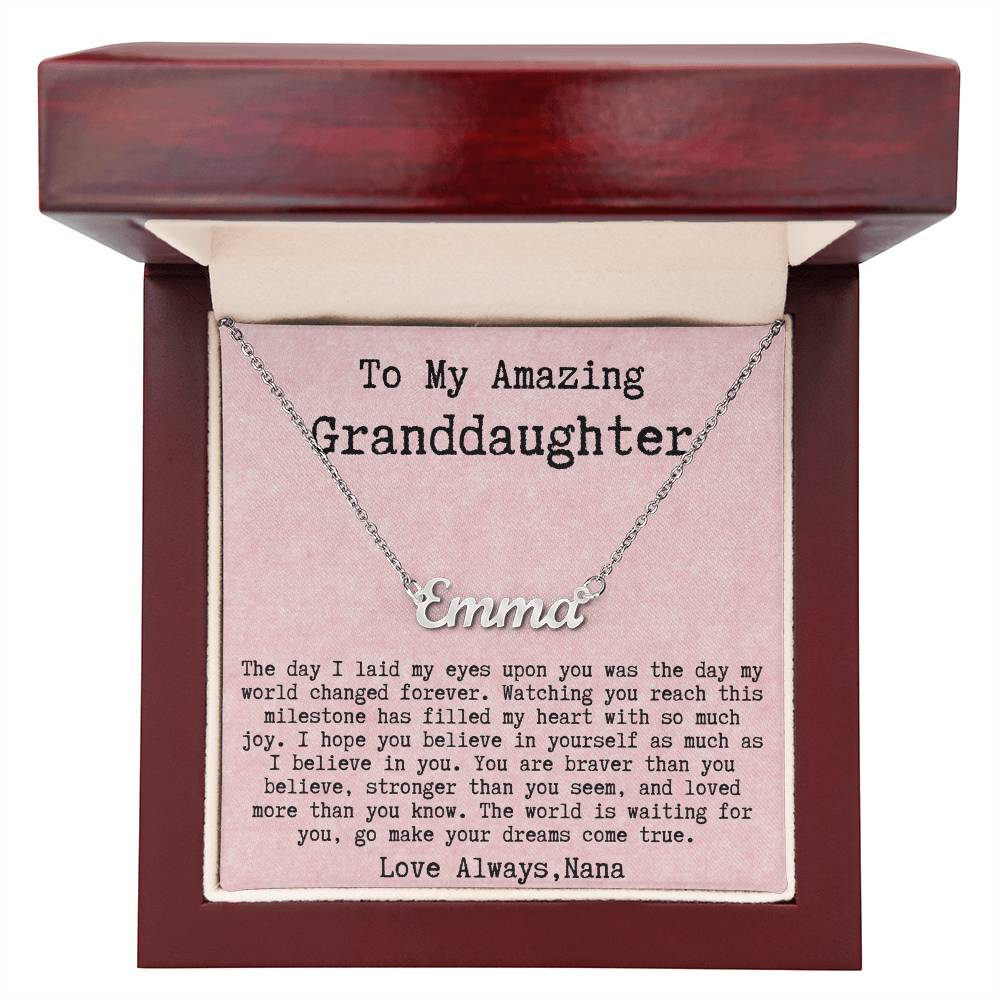 Personalized Graduation Gift from Nana to Granddaughter