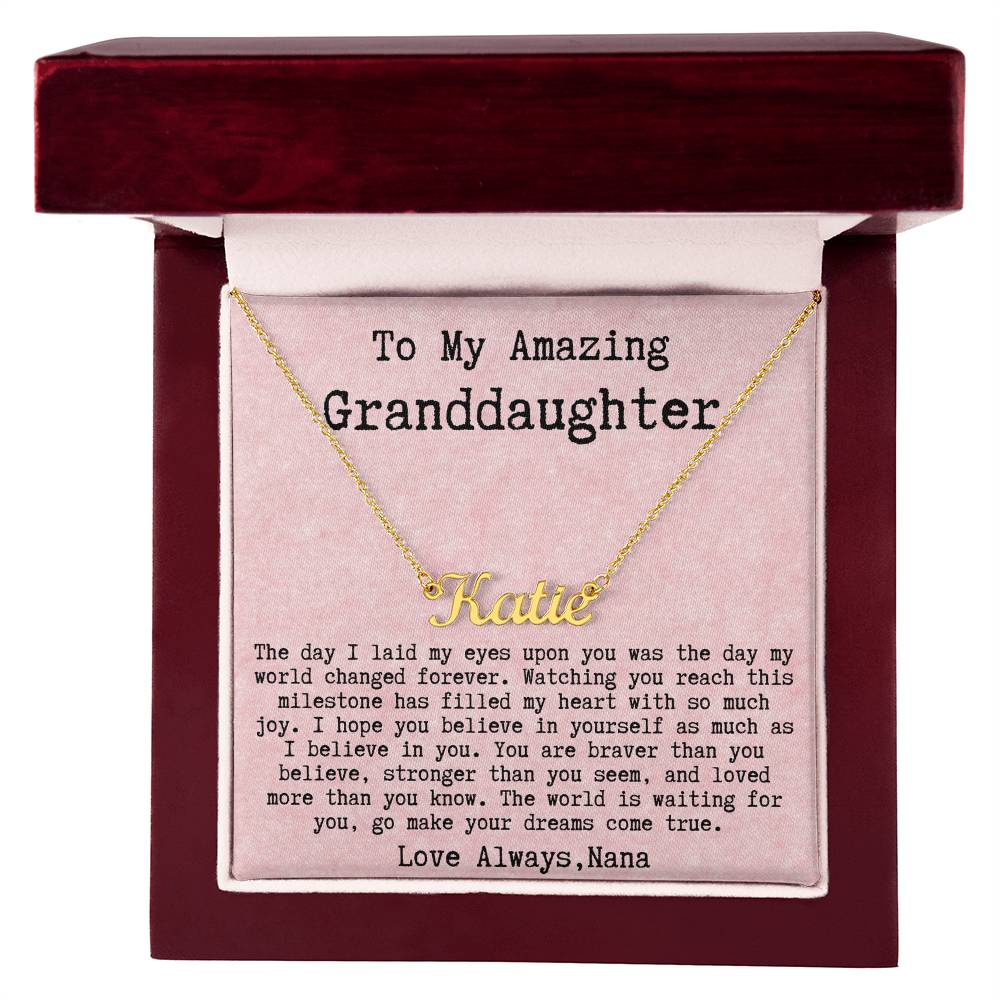 Personalized Graduation Gift from Nana to Granddaughter