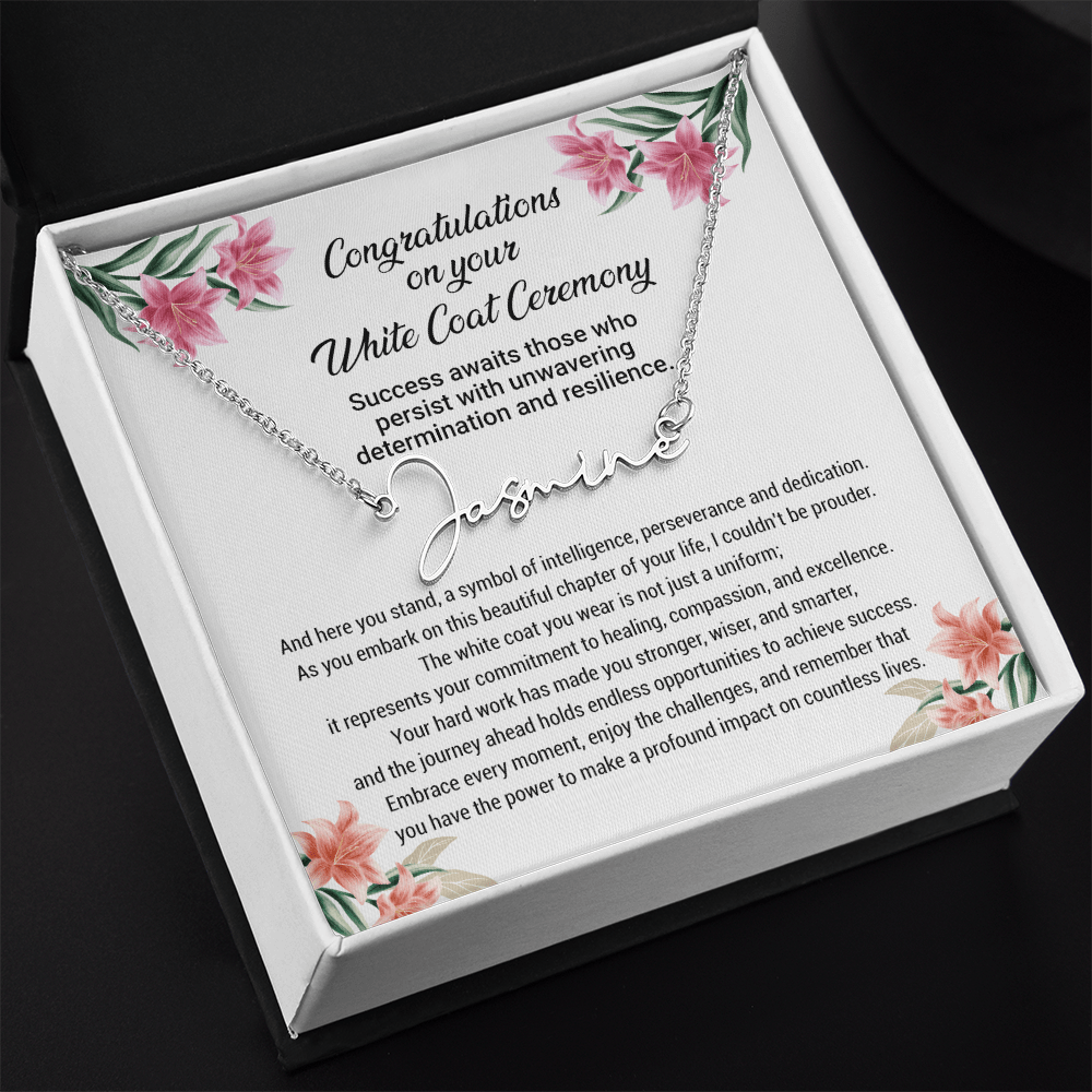 White Coat Ceremony Gift -  Signature Style Name Necklace