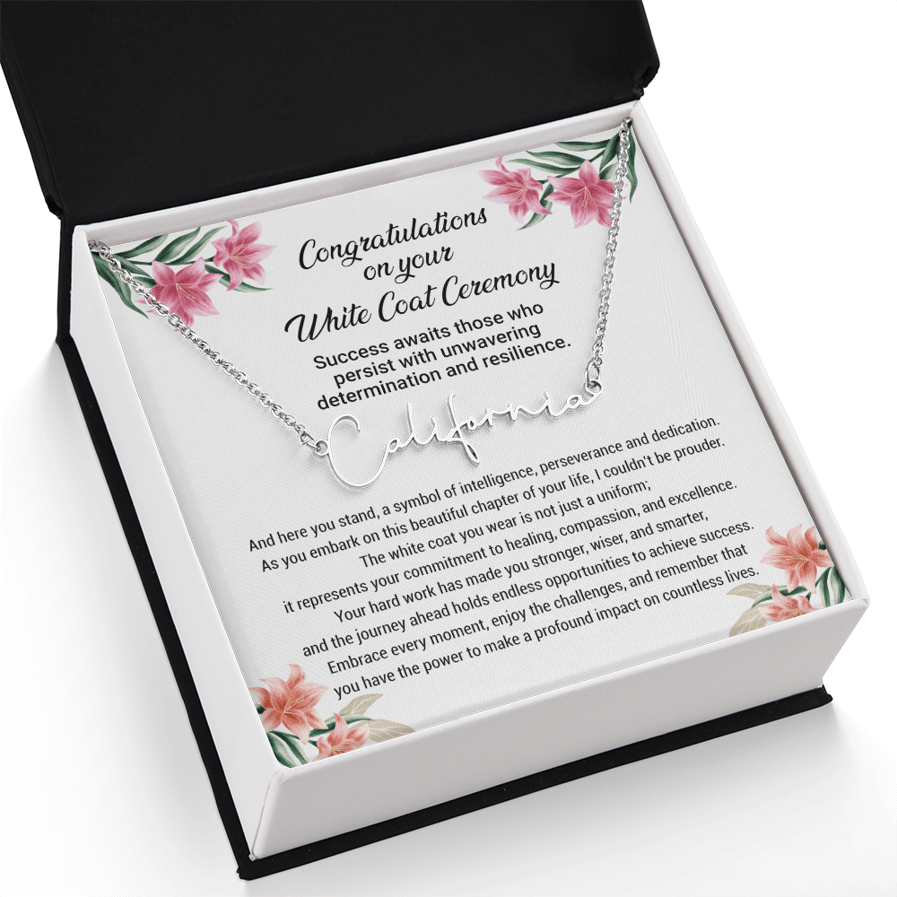 White Coat Ceremony Gift -  Signature Style Name Necklace
