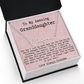 Personalized Golden Birthday Gift from Grandma to Granddaughter - Signature Style Name Necklace