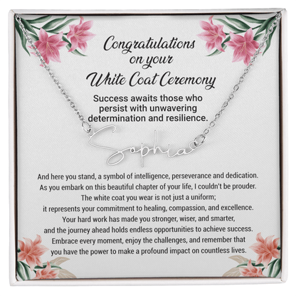 White Coat Ceremony Gift -  Signature Style Name Necklace