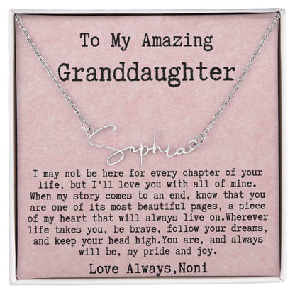 to granddaughter_from Noni-1 2023OTOBER30 Signature Style Name necklcace