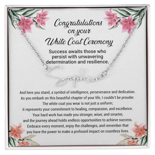 White Coat Ceremony Gift - Signature Style Name Necklace