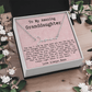 Personalized Baptism Gift from Nana to Granddaughter - Signature Style Name Necklace