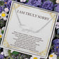 Personalized Apology Gift for Her - Customizable Signature Style Name Necklace -  I am Truly Sorry