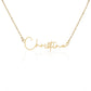 Personalized Golden Birthday Gift from Grandma to Granddaughter - Signature Style Name Necklace