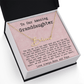 Personalized Birthday Gift for Granddaughter from Nana and Papa - Signature Style Name Necklace