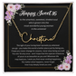 Personalized Sweet 16 Birthday Gift – Custom Signature Style Name Necklace – Unique Name Plate Necklace for Granddaughter from Grandma or Daughter from Mom