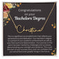 Personalized Bachelors Degree Graduation Gift - Customizable Signature Style Name Necklace
