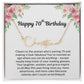 Personalized 70th Birthday Gift for Her - Customizable Signature Style Name Necklace